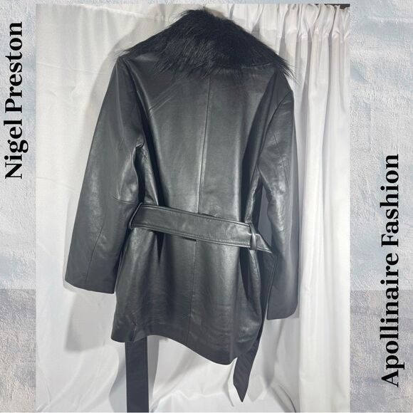 FREE PEOPLE BY NIGEL PRESTON NOVA BLACK LEATHER JACKET LARGE NWT - Picture 7 of 9